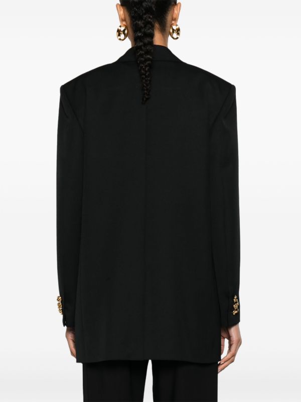 Bottega Veneta Black Double-Breasted Wool Blazer | Browns Blazers