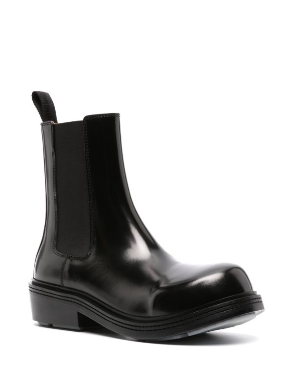 Bottega Veneta Black Fireman Leather Chelsea Boots | Browns Boots