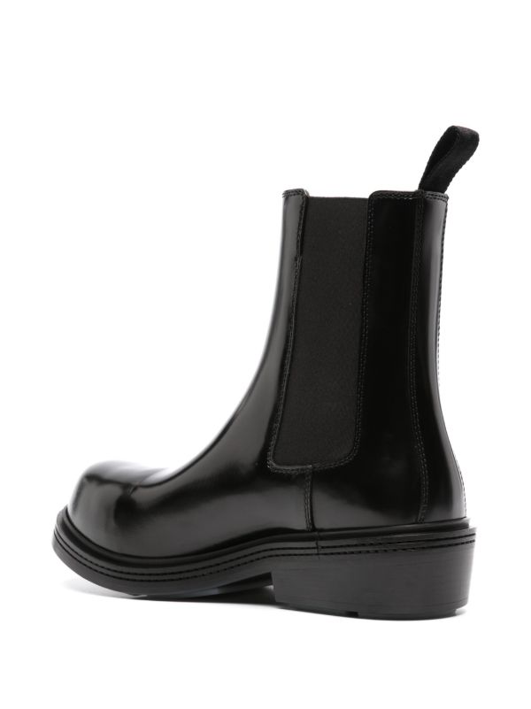 Bottega Veneta Black Fireman Leather Chelsea Boots | Browns Boots