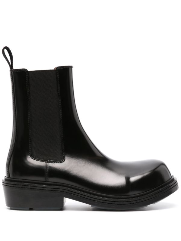 Bottega Veneta Black Fireman Leather Chelsea Boots | Browns Boots