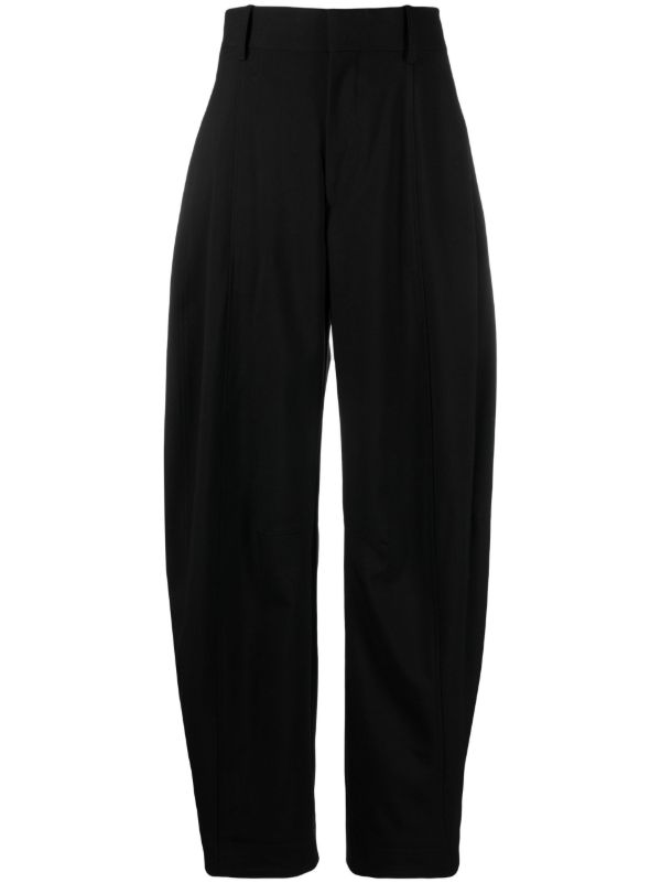 Bottega Veneta black wool wide-leg trousers | Browns Wide-Leg Pants