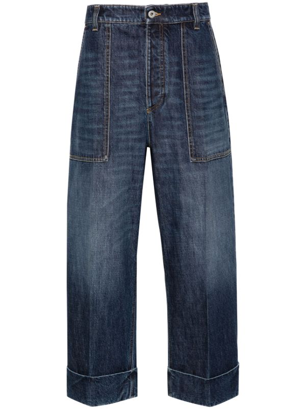 Bottega Veneta Blue High-Rise Straight-Leg Jeans | Browns Straight-Leg Jeans
