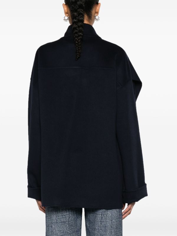 Bottega Veneta Blue Layered Single-Breasted Jacket | Browns Oversized Jackets