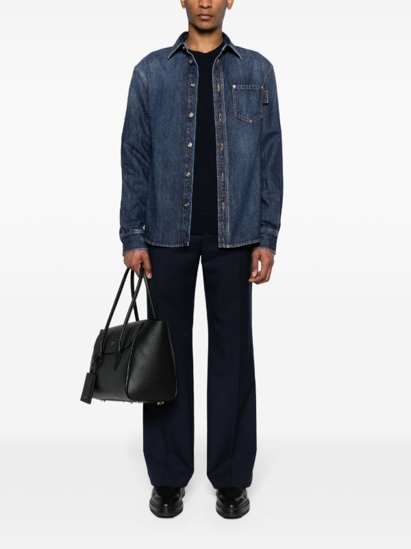Bottega Veneta Blue Long-Sleeve Denim Shirt | Browns Shirts