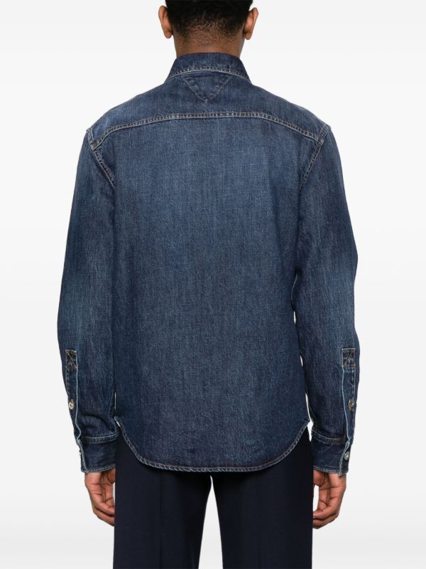 Bottega Veneta Blue Long-Sleeve Denim Shirt | Browns Shirts