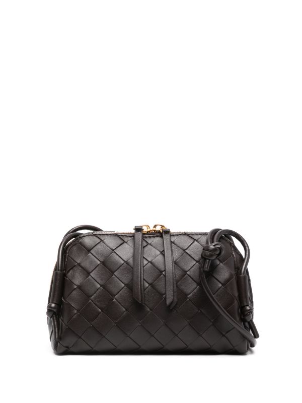 Bottega Veneta Brown Concert Leather Clutch Bag | Browns Clutch Bags