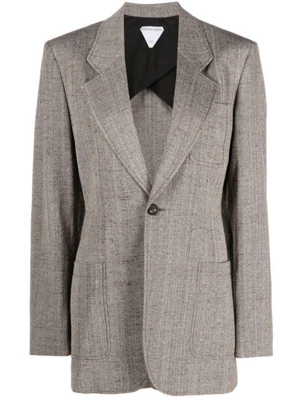 Bottega Veneta Brown Single Breasted Blazer | Browns Blazers