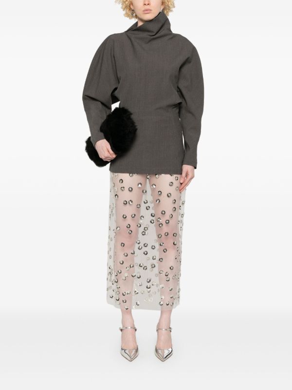 Bottega Veneta Draped-Neck T-Shirt | Browns T-Shirts & Jersey Shirts