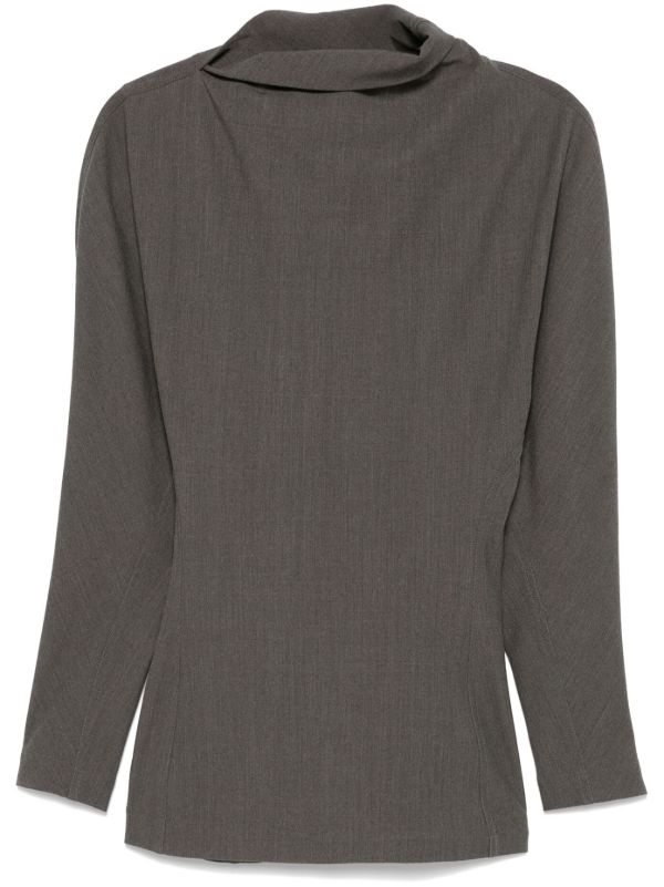 Bottega Veneta Draped-Neck T-Shirt | Browns T-Shirts & Jersey Shirts