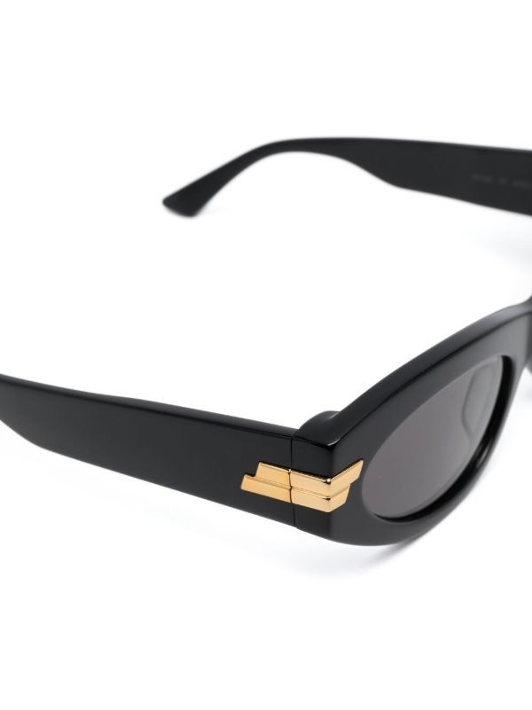 Bottega Veneta Eyewear Black Cat-Eye Sunglasses | Browns Sunglasses