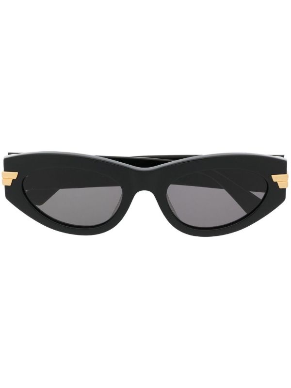 Bottega Veneta Eyewear Black Cat-Eye Sunglasses | Browns Sunglasses