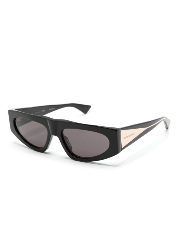 Bottega Veneta Eyewear Black D-frame Sunglasses | Browns Sunglasses