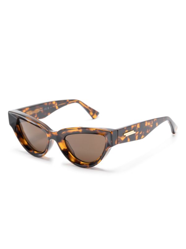 Bottega Veneta Eyewear Brown Edgy Cat-Eye Sunglasses | Browns Sunglasses