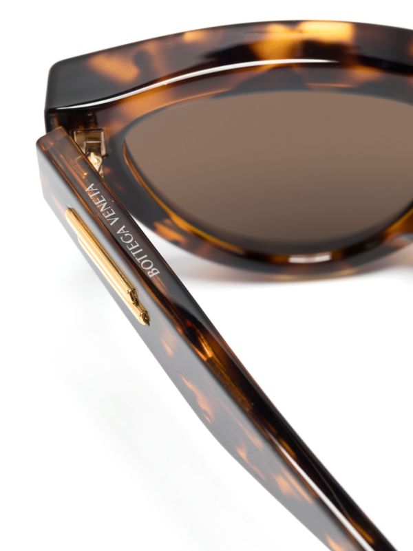 Bottega Veneta Eyewear Brown Edgy Cat-Eye Sunglasses | Browns Sunglasses