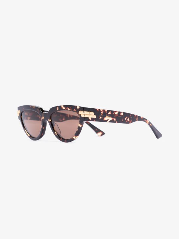 Bottega Veneta Eyewear Brown Oversized Cat Eye Sunglasses | Browns Sunglasses