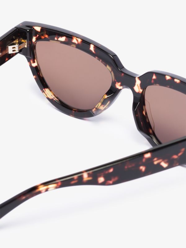 Bottega Veneta Eyewear Brown Oversized Cat Eye Sunglasses | Browns Sunglasses