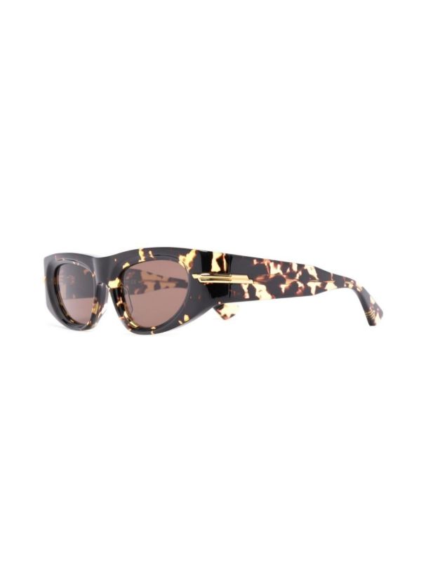 Bottega Veneta Eyewear Brown Tortoiseshell Cat Eye Sunglasses | Browns Sunglasses