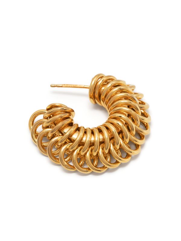 Bottega Veneta Gold-plated Disk Hoops Earrings | Browns Earrings