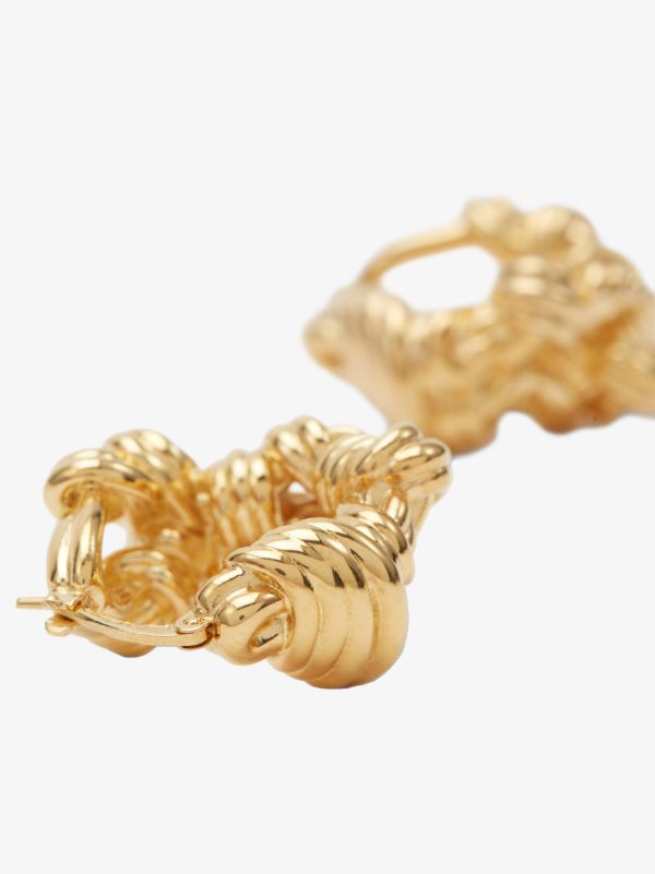 Bottega Veneta Gold-plated Knot Hoop Earrings | Browns Earrings