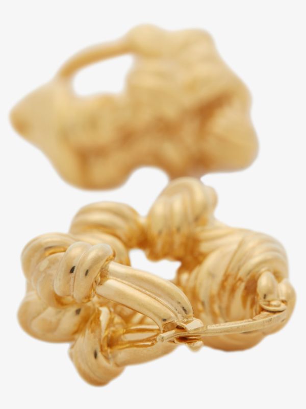 Bottega Veneta Gold-plated Knot Hoop Earrings | Browns Earrings