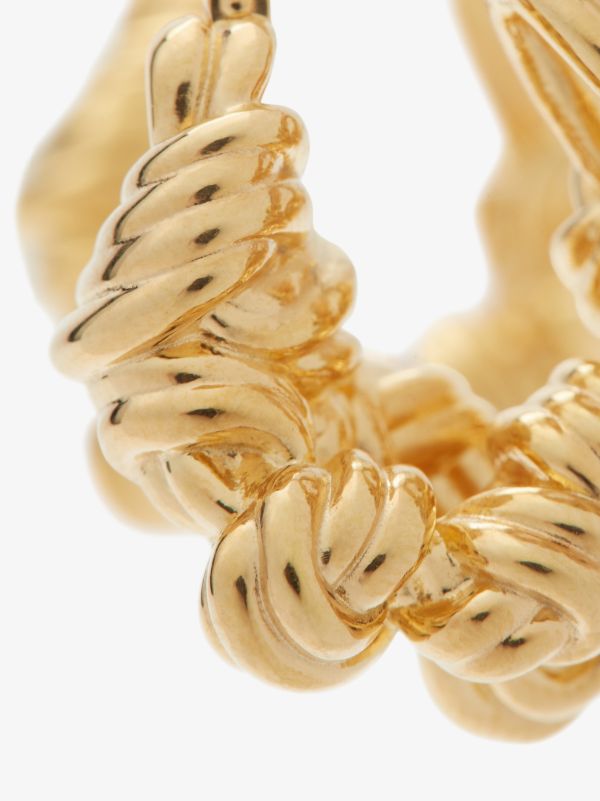 Bottega Veneta Gold-plated Knot Hoop Earrings | Browns Earrings