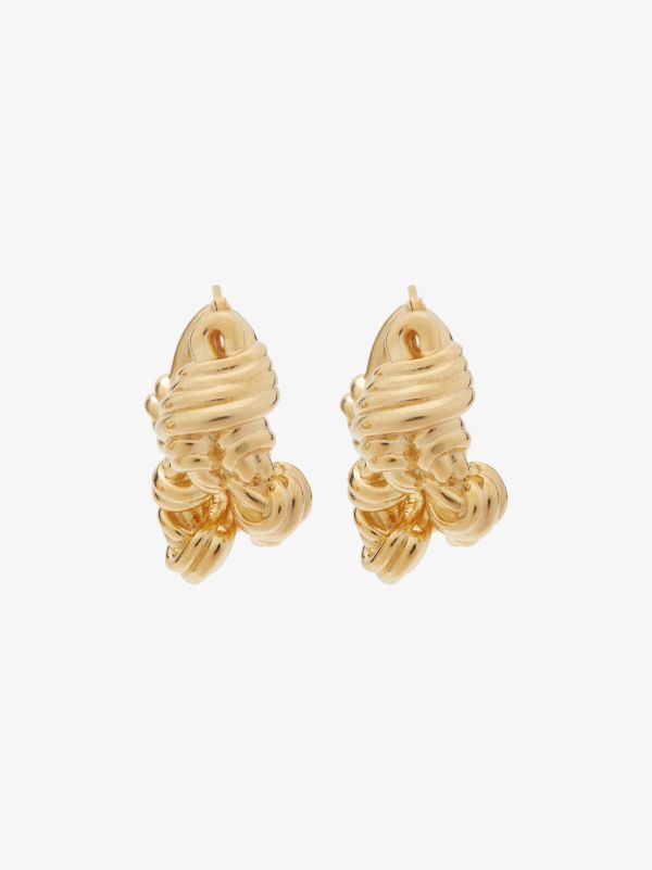 Bottega Veneta gold-plated knot hoop earrings | Browns Earrings