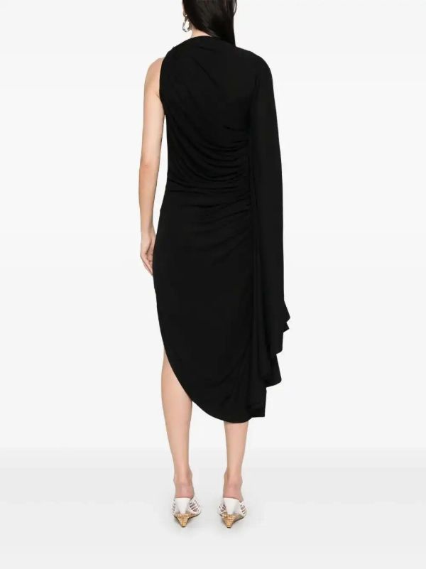 Bottega Veneta Jersey Draped Mini Dress | Browns Cocktail & Party Dresses