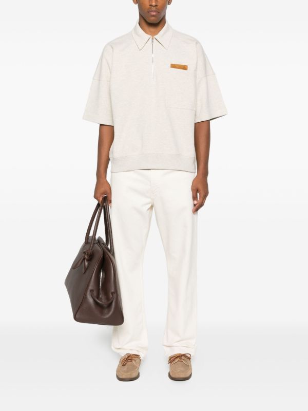 Bottega Veneta Mélange-effect Polo Shirt | Browns Polo Shirts