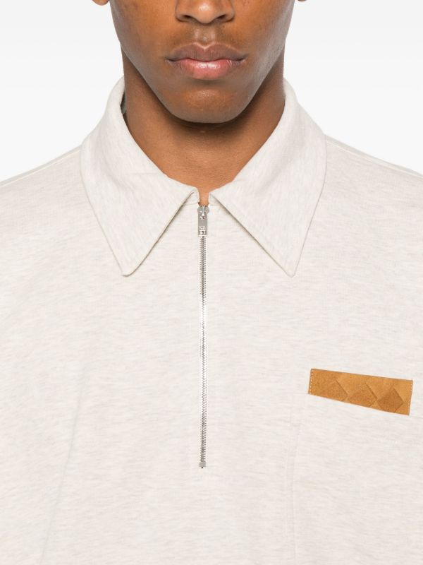 Bottega Veneta Mélange-effect Polo Shirt | Browns Polo Shirts
