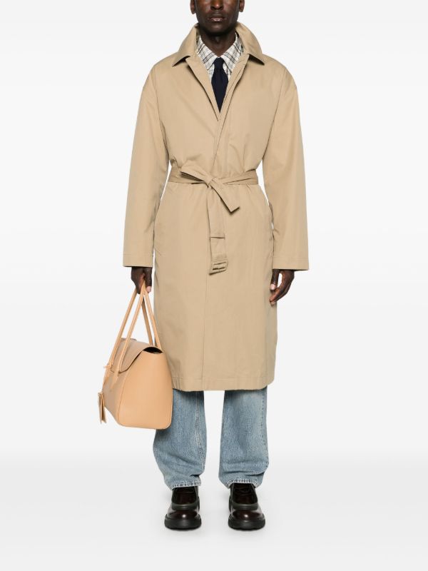 Bottega Veneta Neutral Belted Cotton Trench Coat | Browns Trench Coats & Raincoats