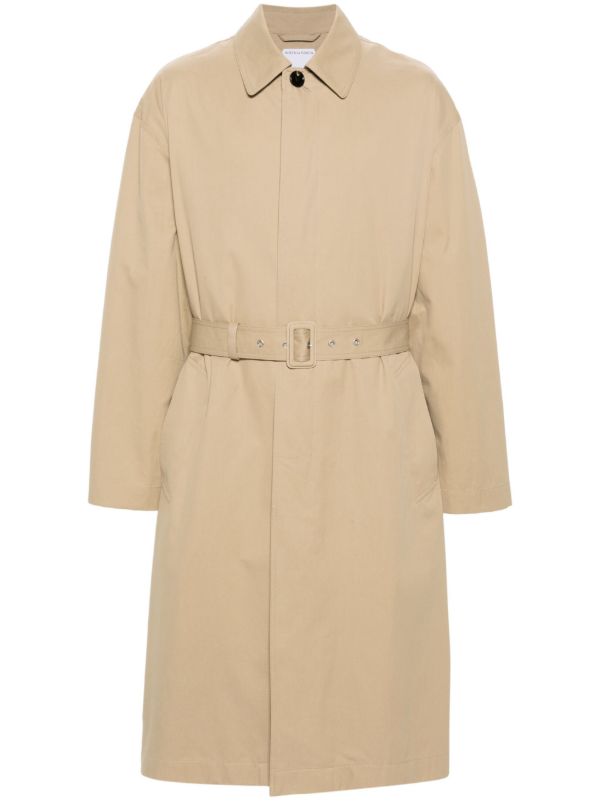 Bottega Veneta Neutral Belted Cotton Trench Coat | Browns Trench Coats & Raincoats
