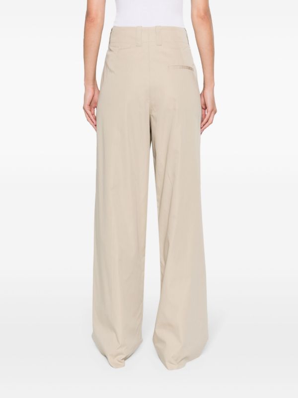 Bottega Veneta Neutral Tailored Wide-Leg Trousers | Browns Slacks