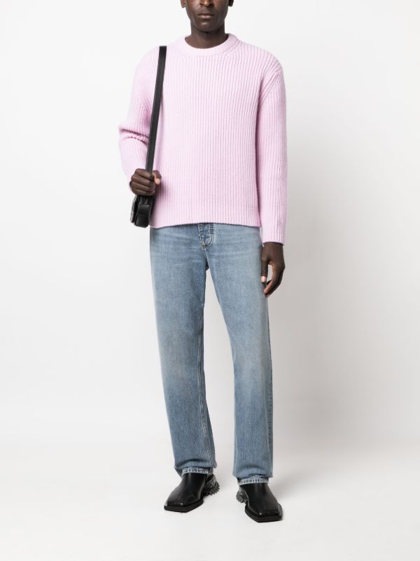 Bottega Veneta Pink Ribbed-Knit Sweater | Browns Knitted Sweaters
