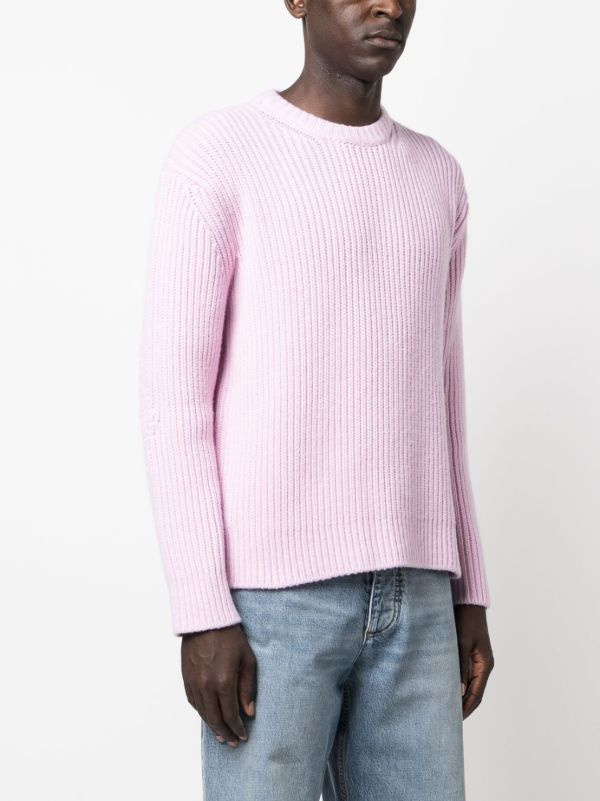 Bottega Veneta Pink Ribbed-Knit Sweater | Browns Knitted Sweaters