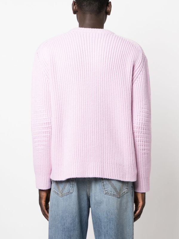 Bottega Veneta Pink Ribbed-Knit Sweater | Browns Knitted Sweaters