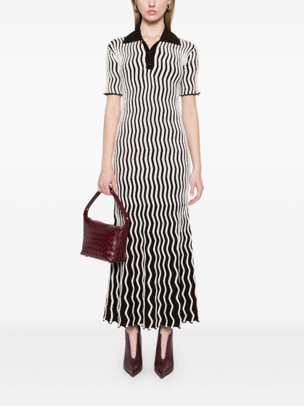 Bottega Veneta Ribbed Knit Polo Dress | Browns Day Dresses