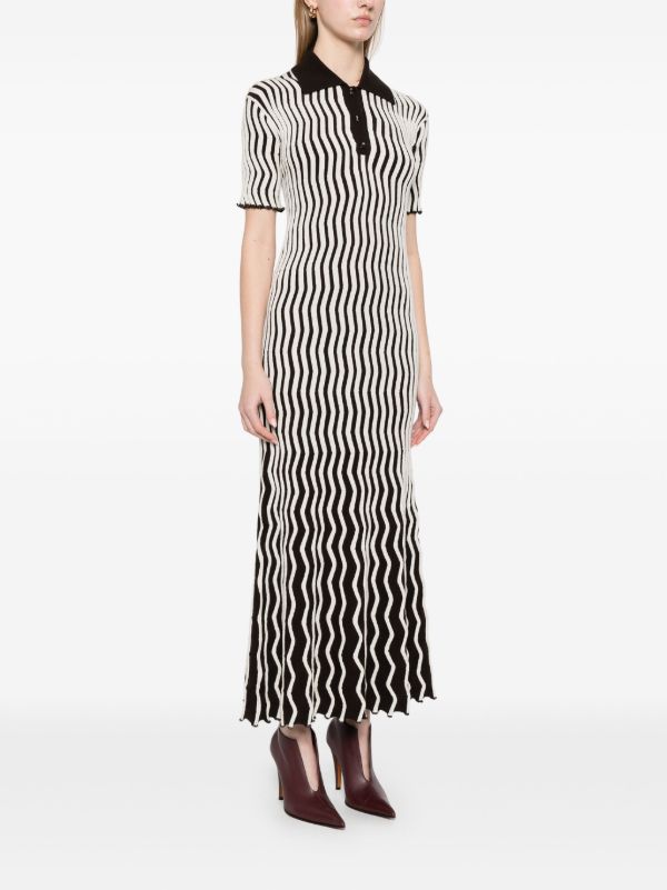 Bottega Veneta Ribbed Knit Polo Dress | Browns Day Dresses