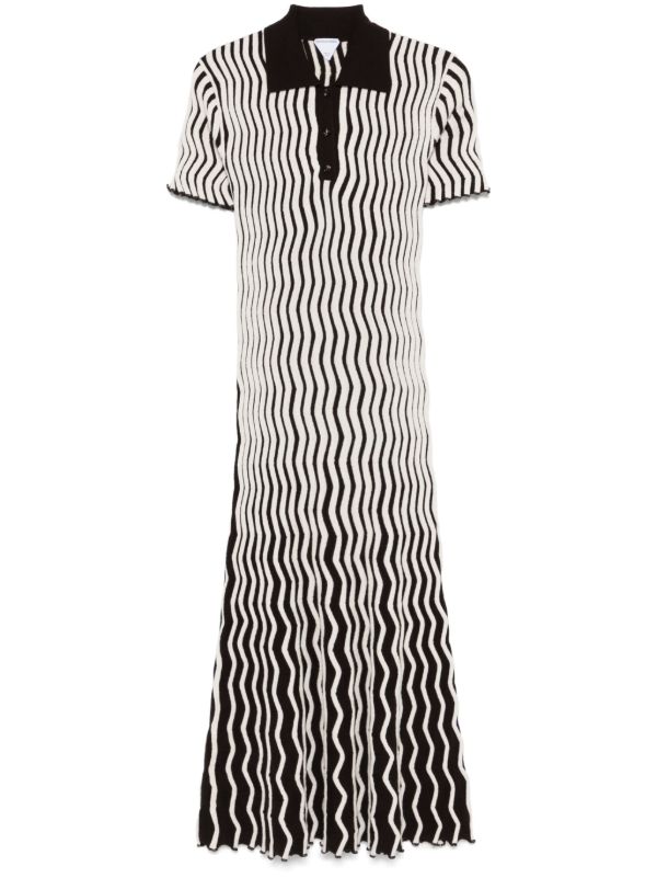 Bottega Veneta Ribbed Knit Polo Dress | Browns Day Dresses
