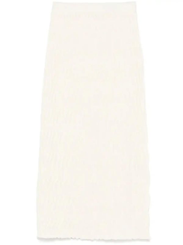 Bottega Veneta Ribbed wool midi skirt | Browns Pencil Skirts