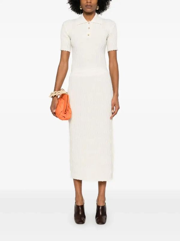 Bottega Veneta Ribbed Wool Polo Top | Browns Polo Tops