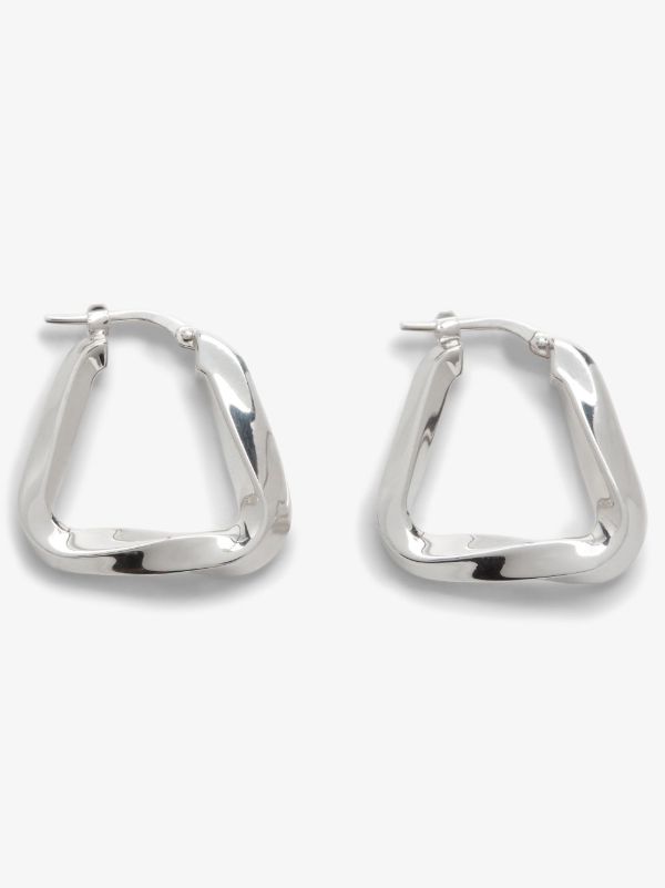 Bottega Veneta Sterling Silver Essentials Hoop Earrings | Browns Earrings