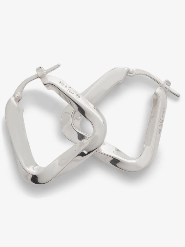 Bottega Veneta Sterling Silver Essentials Hoop Earrings | Browns Earrings
