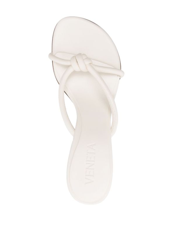 Bottega Veneta White Blink 80 Leather Mules | Browns Mules
