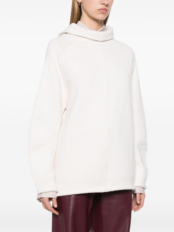 Bottega Veneta White Knitted Sweater | Browns Knitted Sweaters