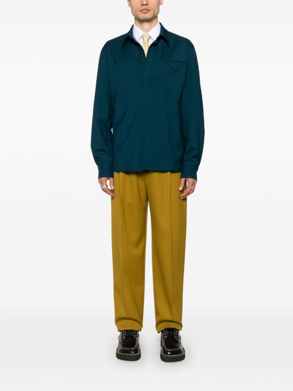Bottega Veneta Wool Grain-De-Poudre Trousers | Browns Tailored Pants