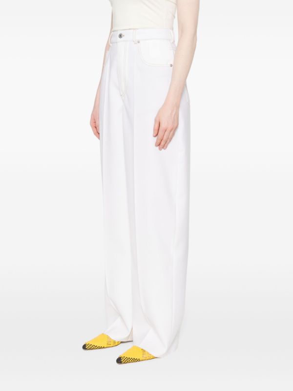 Bottega Veneta Wool Trousers | Browns Wide-Leg Pants