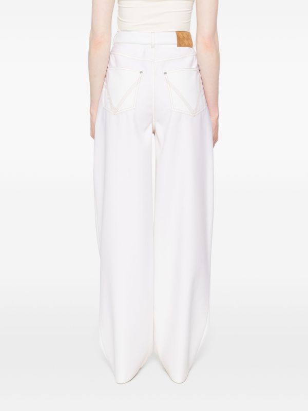Bottega Veneta Wool Trousers | Browns Wide-Leg Pants