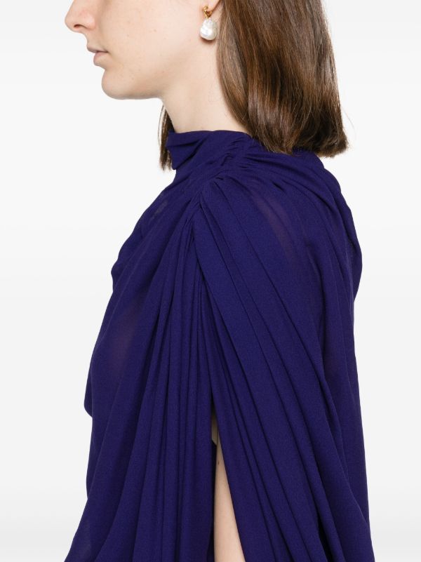 Alaïa Purple Draped Blouse | Browns Blouses