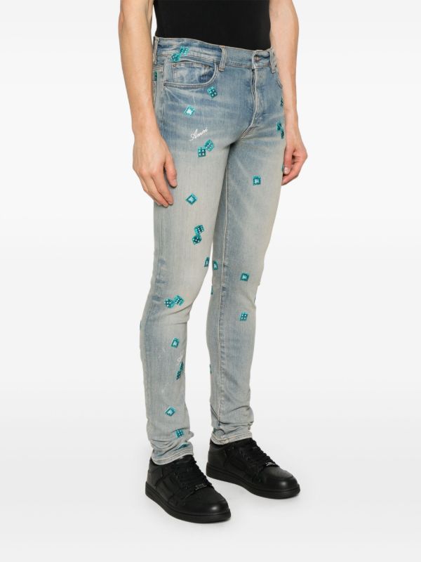 AMIRI Blue Dice Jeans | Browns Skinny Jeans