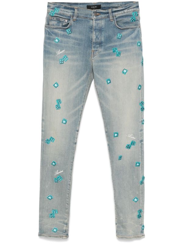 AMIRI Blue Dice Jeans | Browns Skinny Jeans